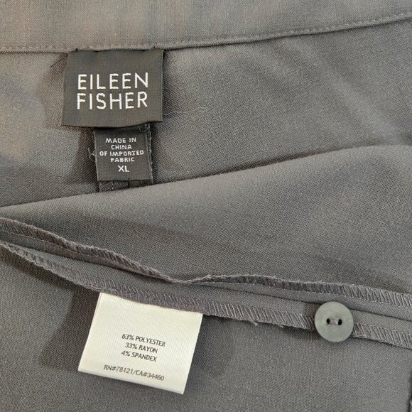 EILEEN FISHER Old Money Minimalist Olive Green Straight Leg Size XL New NO Tags! - Picture 11 of 16